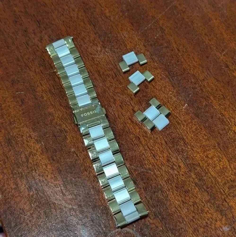 2/$10 Fossil Stainless Steel 18mm Watch Band